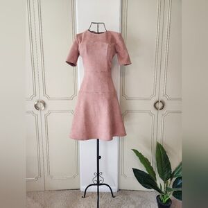 Yumi Faux Suede Blush Dress Size XS, Balletcore, Girlhoodcore,